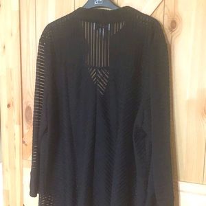 Joseph Ribkoff semi sheer black jacket/cover up.